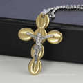 Gold and silver christian pendants for men,jewelry jesus pendant crosses